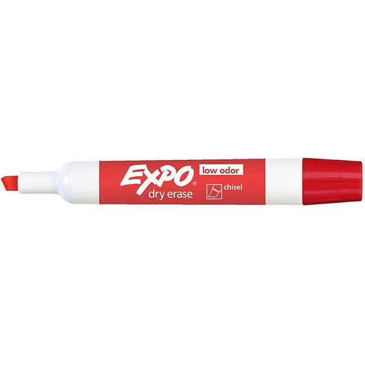 Dry Erase Marker Chisel Tip - Red